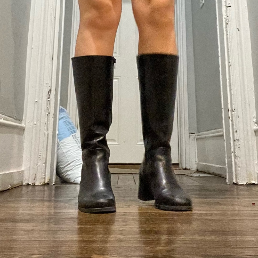 Knee high leather boots